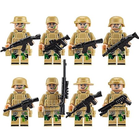 8-24 st/ set Minifigur Specialstyrkor Soldat monterade block Leksaker Byggklossar Barn Present