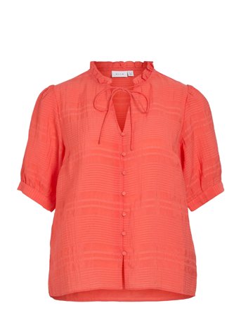 Vijilala 2/4 Shirt Coral Vila