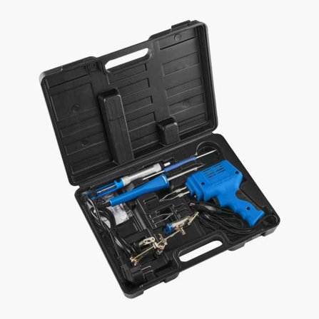 Biltema - Loddesett - Loddepistol og Penn 100W/230V og 30W/230V, Tinnsuger, 8g Loddetråd, Verktøy -stativer