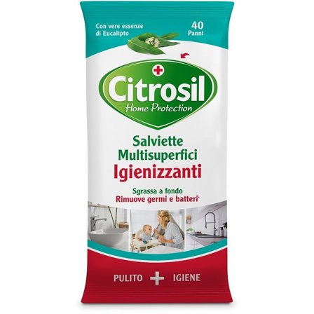 Citrosil Salviette Multisuperfici Igienizzanti Eucalipto 40 Pezzi