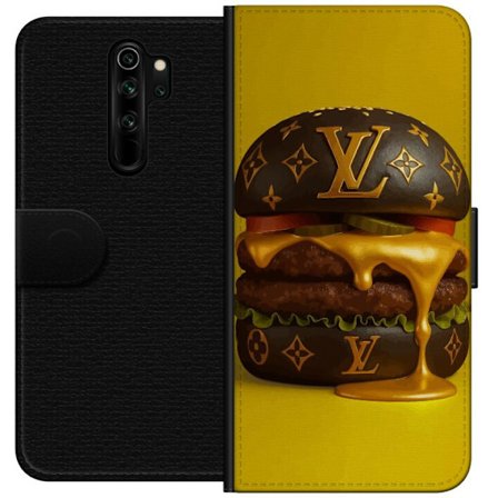 Xiaomi Redmi Note 8 Pro Lommeboketui Luksuriøs LV burger mote mat parodi gull detaljer eksklusiv humor design estetikk luksus stil kreativ kunst mod