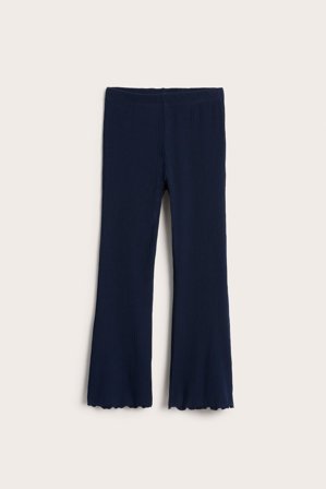 Kappahl | Ribbestrikket flare-leggings | Blå