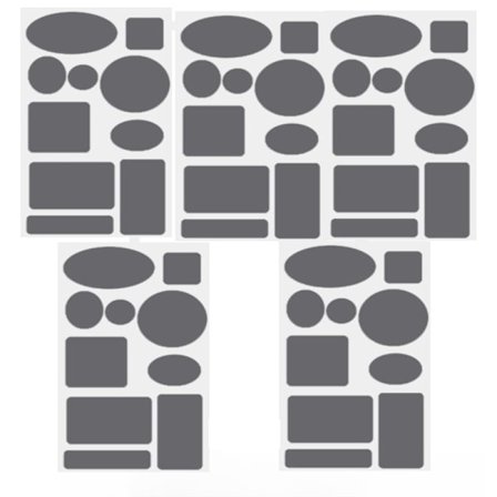 Selvklebende vanntette reparasjonslapper 5 ark