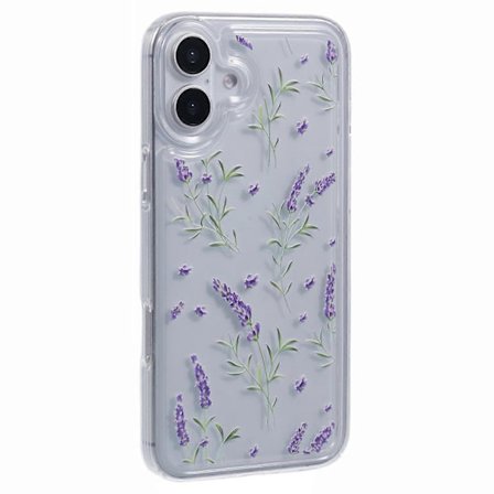 Skal till iPhone 16 TPU Blommönster Luftkudde Design Skyddande Fodral