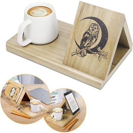 Läshylla - Triangulär bokhylla, träbokhylla, lämplig för sovrummets sängbord eller skrivbordsdekoration.