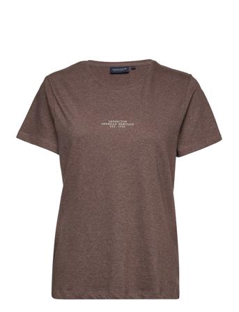 Vanessa Cotton Tee T-shirt Top Brun Lexington Clothing