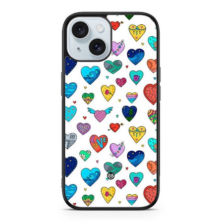 Bjornberry Skal iPhone 15 - Hjärtan