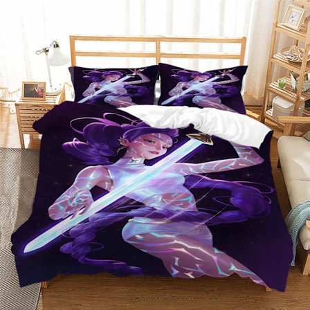 Anime Dynetrekksett 140*200cm Demon Hunter Mikrofiber Dynetrekk Putetrekk Sengetøy for Gutter Jenter Gave