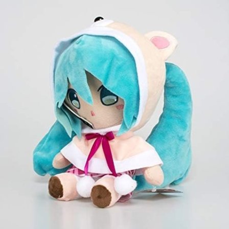 Hatsune Miku 10" Myk Plysjdukke (med bjørnehatt) - Perfet