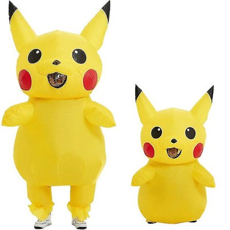 Gul uppblåsbar maskot Pica Anime Cosplay för vuxna barn Tecknad kostym Roliga maskeraddräkter
