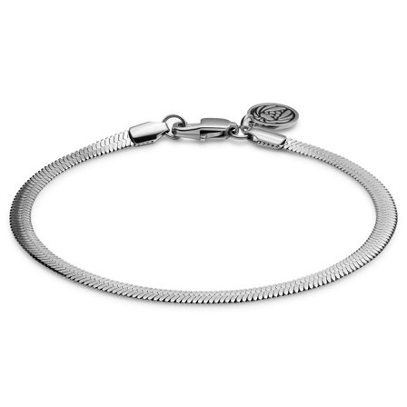 Essentials | Pulsera de cadena de espiga plateada de 4 mm para hombres - Pulseras de acero