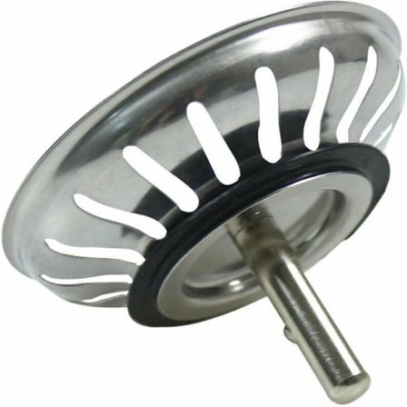 Vaskeafløbsprop - Afløbsprop - Filter - Pop-up kurveprop - 78 mm - Rustfrit stål - Sølv - Tåler opvaskemaskine