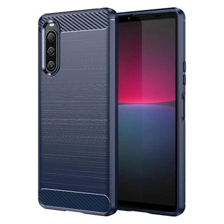 Børstet tekstur karbonfiber TPU-telefondeksel for Sony Xperia 10 V