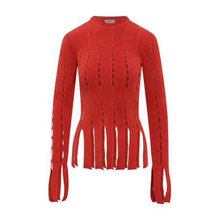 Ambush, Round-neck Knitwear Rood, Dames, Maat:S