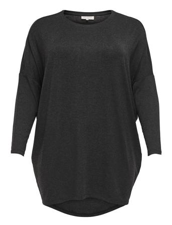 Carcarma L/S Long Top Noos Tops T-shirts & Tops Long-sleeved Black ONLY Carmakoma