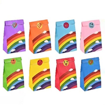 50 st Barnkalas Presentpåsar i Papper, Barnkalas (8 Färger)