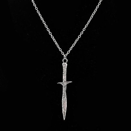 Antik Retro Stik Sværd Sting Sølv Sværd Vedhæng Halskæde Til Hot Film Ny
