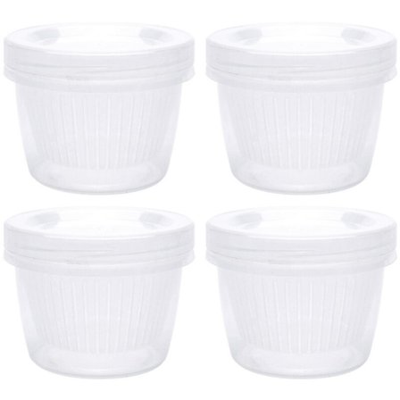 4 stk. Kreativ serie sirkulær drenering forseglet boks kjøleskap mat oppbevaringsboks kjøleskap rusk boks kjøkken oppbevaringsboks