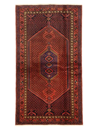 Tappeto Orientale Hamadan 110X196 Rosso Scuro/Nero (Lana, Persia)