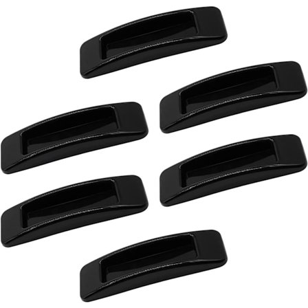 Sorte 6 stk. selvklæbende dørhåndtag til øjeblikkeligt skabsvindue H