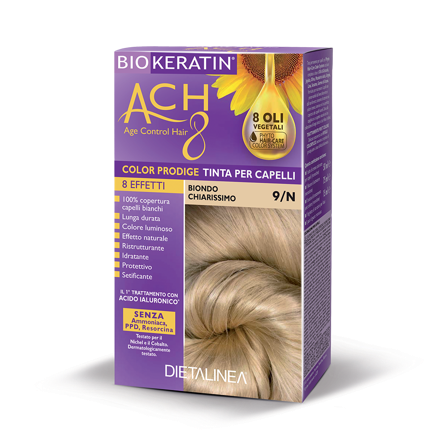 Biokeratin Ach8 Tinta per Capelli Biondo Chiarissimo 9/N