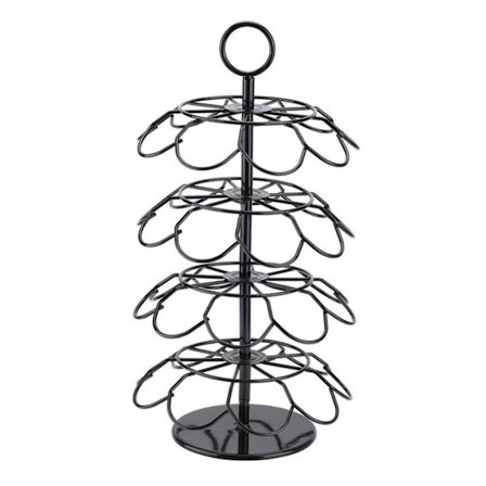 Kaffepodsholder, aftagelig køkkenarrangør til bordplade, drejer 360-graders karrusel