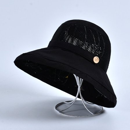 Dame Mesh Solhatt Sommer Strand UV Beskyttelse UPF Pakkbar Bred