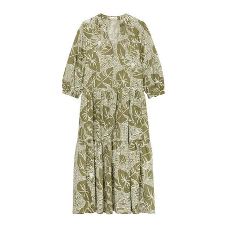 Marc O'Polo Tiered maxi Kjole Grøn, Dame, Størrelse: XL
