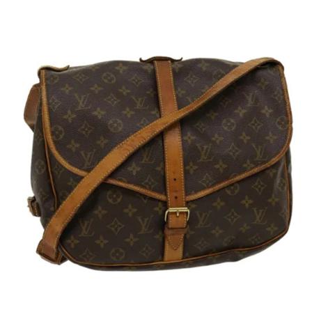 Louis Vuitton Vintage, Brown Canvas Louis Vuitton Saumur Bruin, Dames, Maat:ONE Size