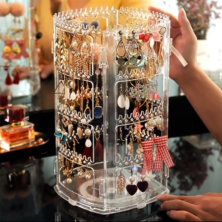 Transparent Smyckesställ 30x16cm