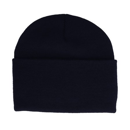 Yupoong - Blå cuff Beanie - Heavyweight Navy Beanie @ Hatstore