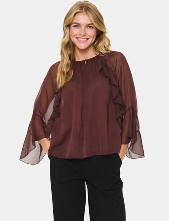 Saint Tropez Mavissz Blouse - Brown - XS