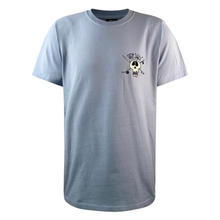 Stüssy, Surf Skate Skull T-shirt Blauw, Heren, Maat:M