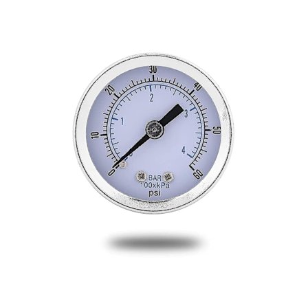 Manometer, 0-60 Psi 0-4 Bar 1/8" Bspt-gevind Vand