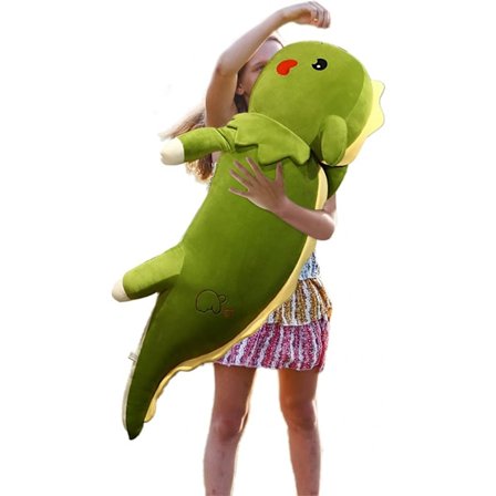Dinosaurus Pehmolelu Tyyny, Söpö Dinosaurus Täytetty Eläin Leikkihahmo, Pehmeä Plushie Dino Halattava Pehmolelu Lapsille Syntymäpäiväksi (Vihreä, 