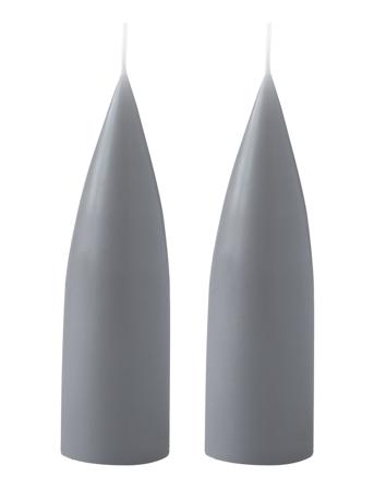 Hand Dipped C -Shaped Candles, 2 Pack Grey Kunstindustrien