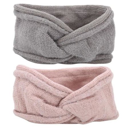 HURRISE pandebånd til kvinder Elastiske pandebånd til kvinder Dame Vinter varm Hold strikkede hovedindpakninger Hårtilbehør (grå+