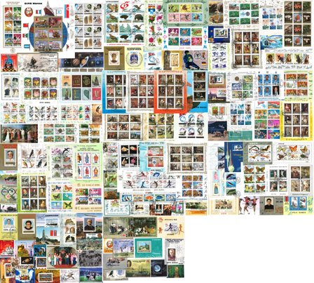 Nordkorea - 120 forskellige miniark - Stemplet