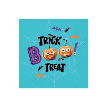 Boo-servetter för Halloween, paket med 20, 33x33 cm
