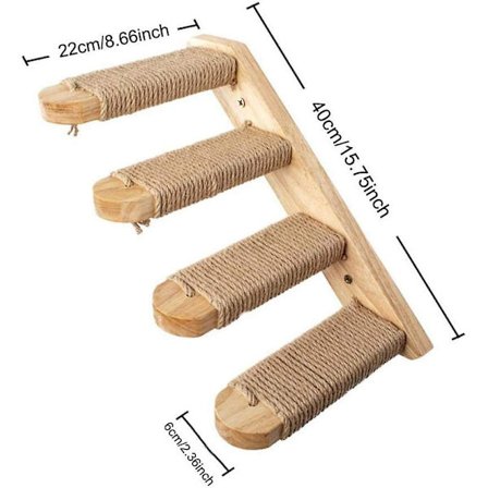 Katte Trappe Væg Katte Vægmontering 4 Trin Katte Trappe Kæledyrstrappe Katte Trappe Ramme Væg Klatrestige