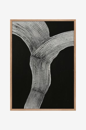 Malerifabrikken - Raw Shape 2 / 50x70 Cm / Eik ramme - Svart - Bilder & skilt - Fra Homeroom