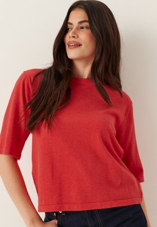 VILA-Vimalu O-neck 2/4 KNIT TOP-M