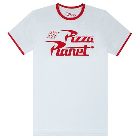 Toy Story Herr T-shirt med rund halsringning Pizza Planet 3XL Vit/Röd
