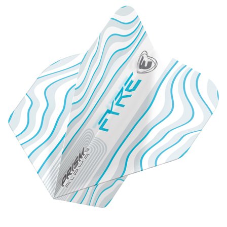 Winmau Dart Flights Alpha Standard 100 Micron 3 Sets White/Aqua/Blue Prism Pattern - 9 Flights