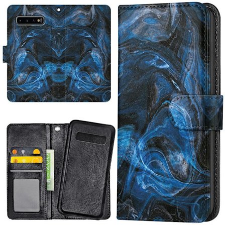 Samsung Galaxy S10 Plus - Plånboksfodral/Skal Marmor