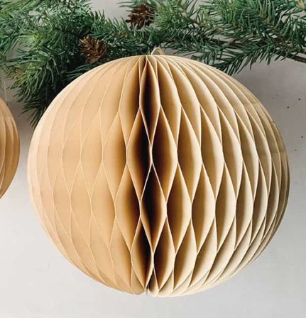 Trend Design Julekule Papir Creme Ø17,5cm