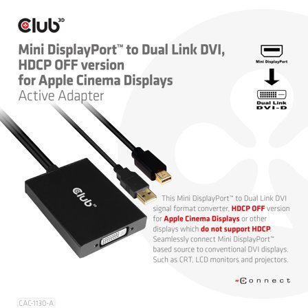 Club 3D Mini Displayport To Dual Link