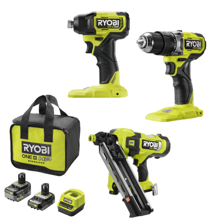Ryobi RFN1834X+RPD18C1+RID18C1 Verktygspaket, Maskiner