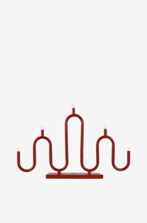 Globen Lighting - Lysestage Noel 5 - Rød - Adventslysestager - Fra Homeroom