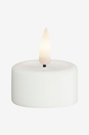 DeluxeHomeart - LED värmeljus 4x4,5 cm 2 st - Vit - Ljus - Från Homeroom